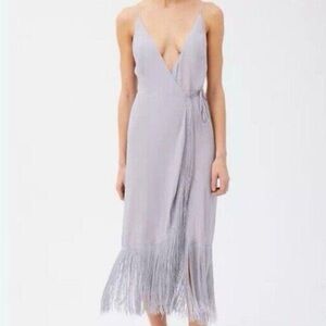 Urban Outfitters Pisa Lavender Fringe Midi Dress
